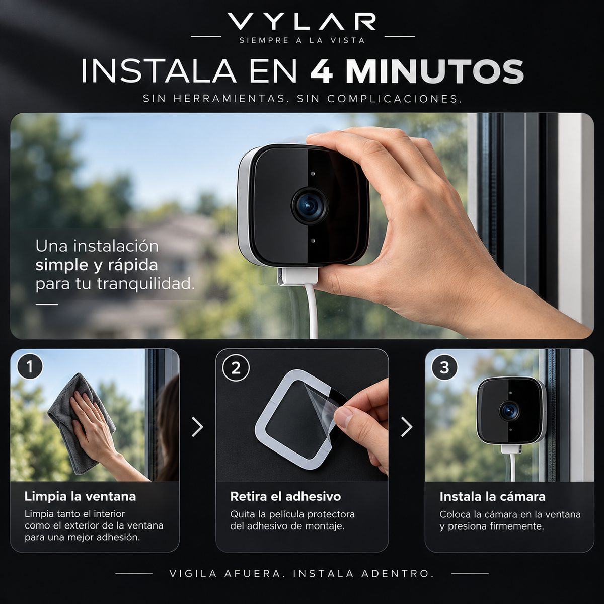 Cámara de ventana | Vigilancia desde cualquier lugar